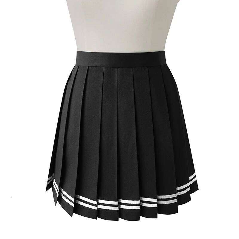 Multi color Japanese high waist skirts JK student Girls solid pleated Cute Cosplay school uniform skirt DA067 XJ260131