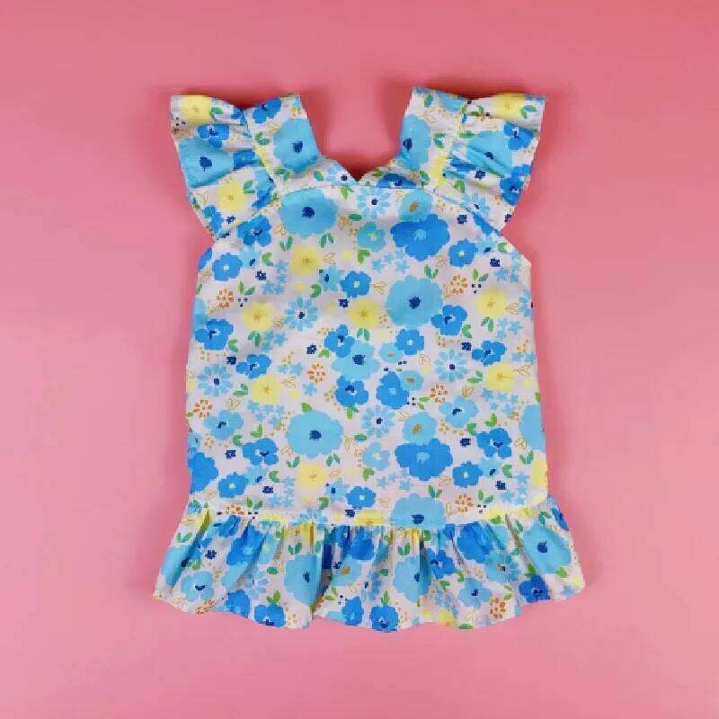 Large Floral Dress Spring Summer Dog Breathable Clothes for Medium Big Dogs Soft Pet Costume H260130