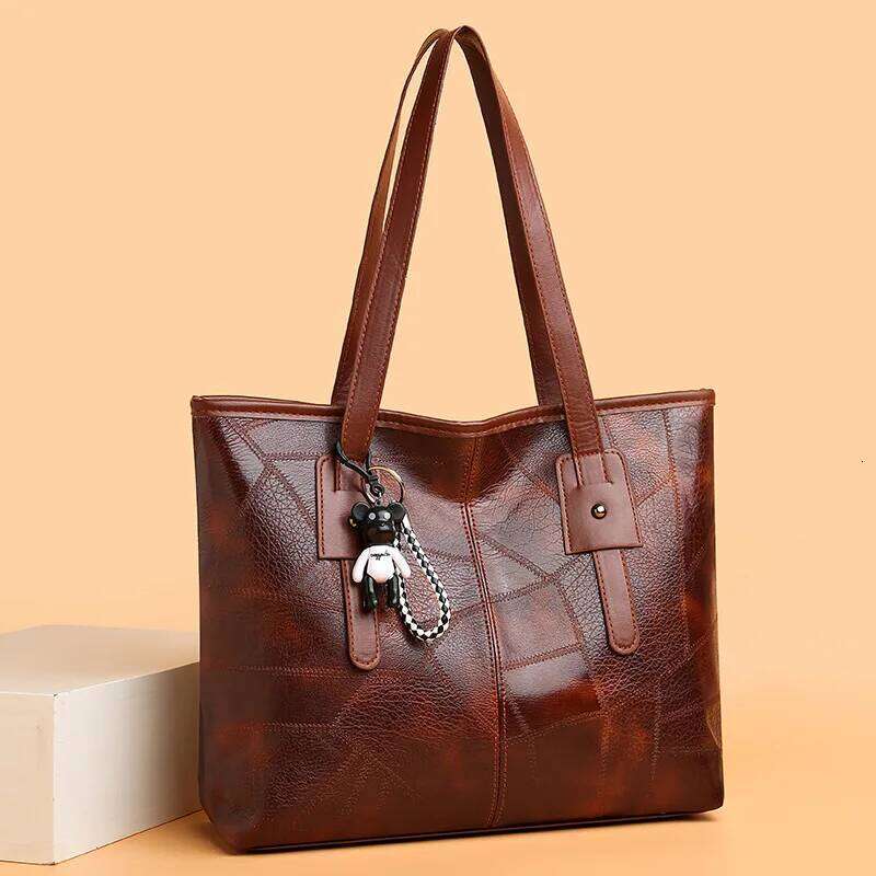 Trendy Women's New Large Capacity Tote Bag with Horizontal Square Zipper Single Shoulder Handbag XJ260130