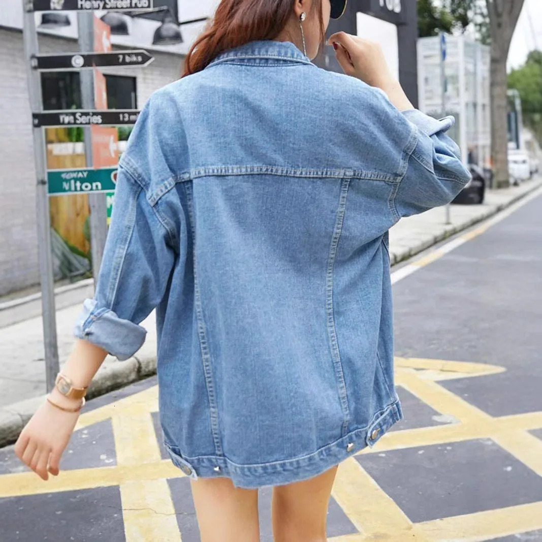 Spring and Autumn Fashion Longsleeved Loosefitting Comfortable Casual Lapel Denim Jacket Europe America 260120