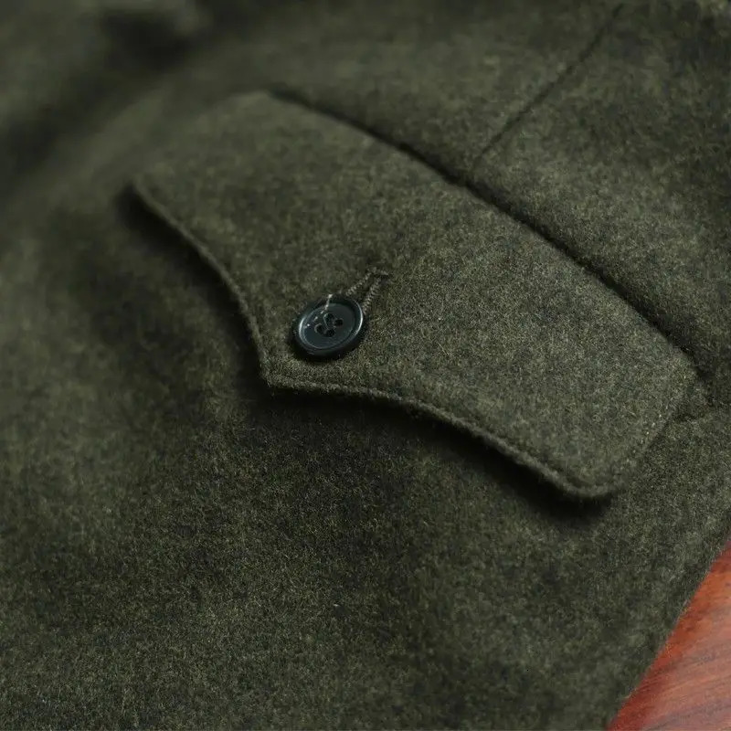 2025 Autumn Winter Men Fashion Long Loose Suit Pants Mens Thick High Waist Woolen Pant Male Solid Color Straight Trousers F321 260120