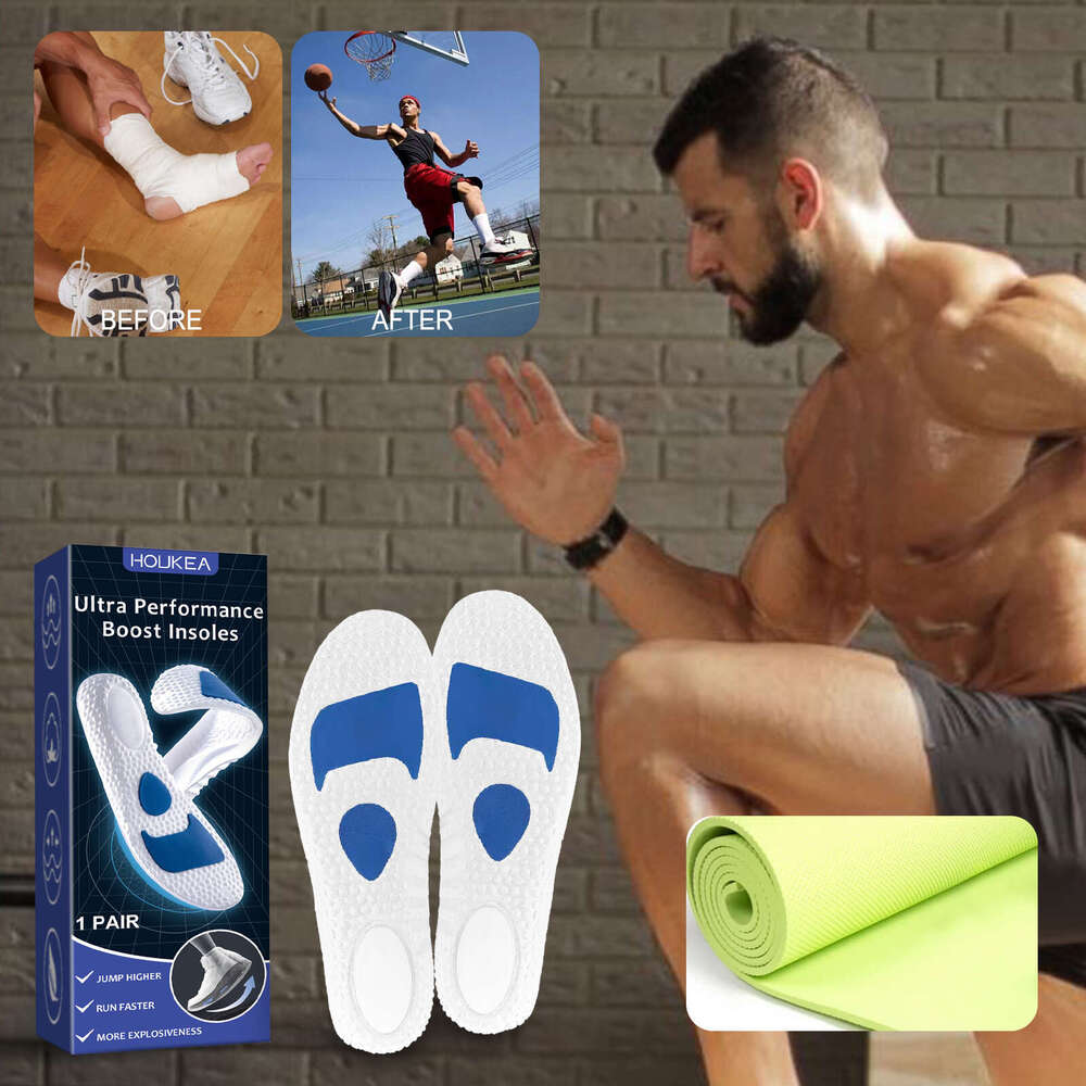 Houkea Soft Comfortable Elastic Outdoor Sports Running Wear-resistant Non-slip Care Insoles S260131