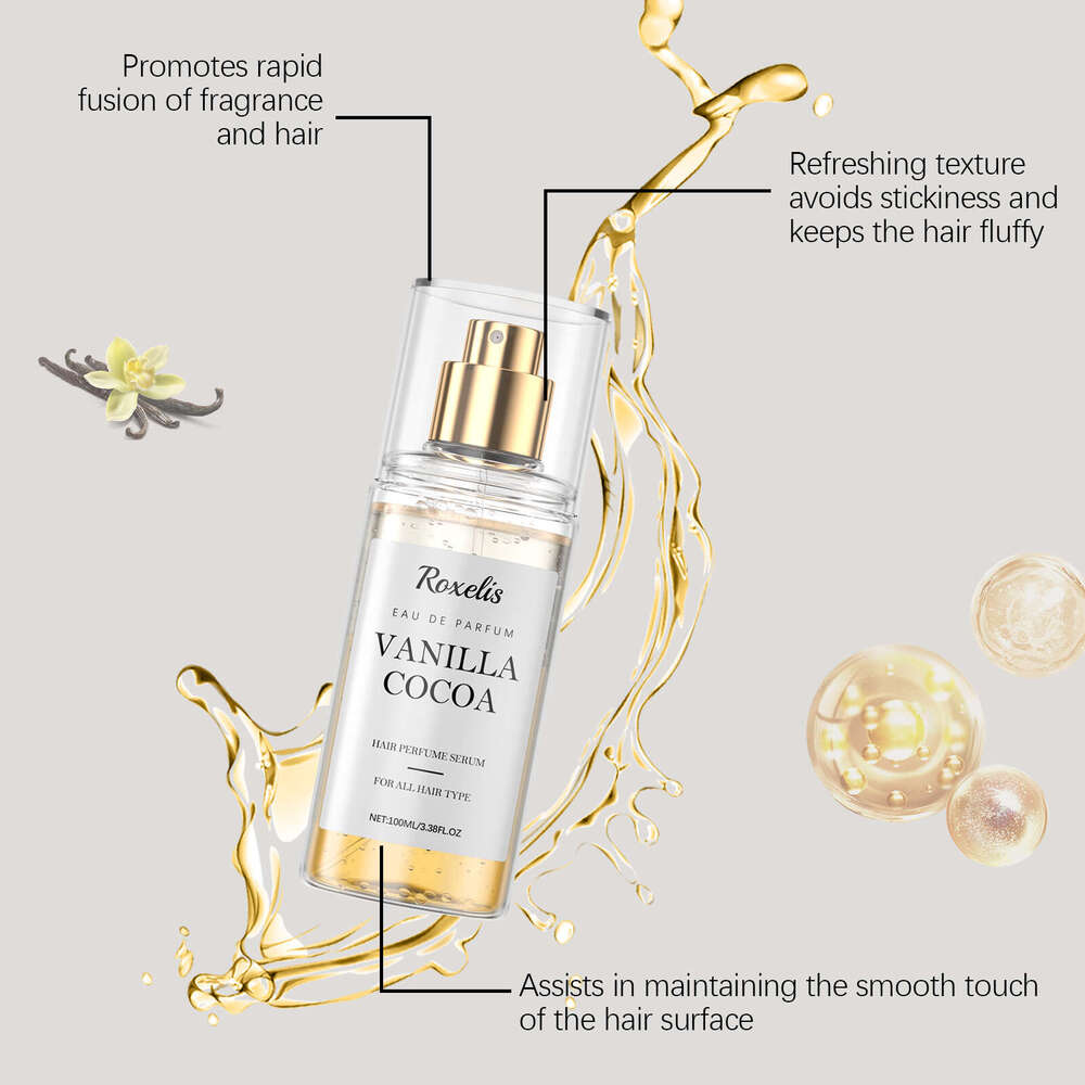 Roxelis Vanilla Cocoa Perfume Body Fragrance Spray Freshens Hair with a Delicate Scent S260131