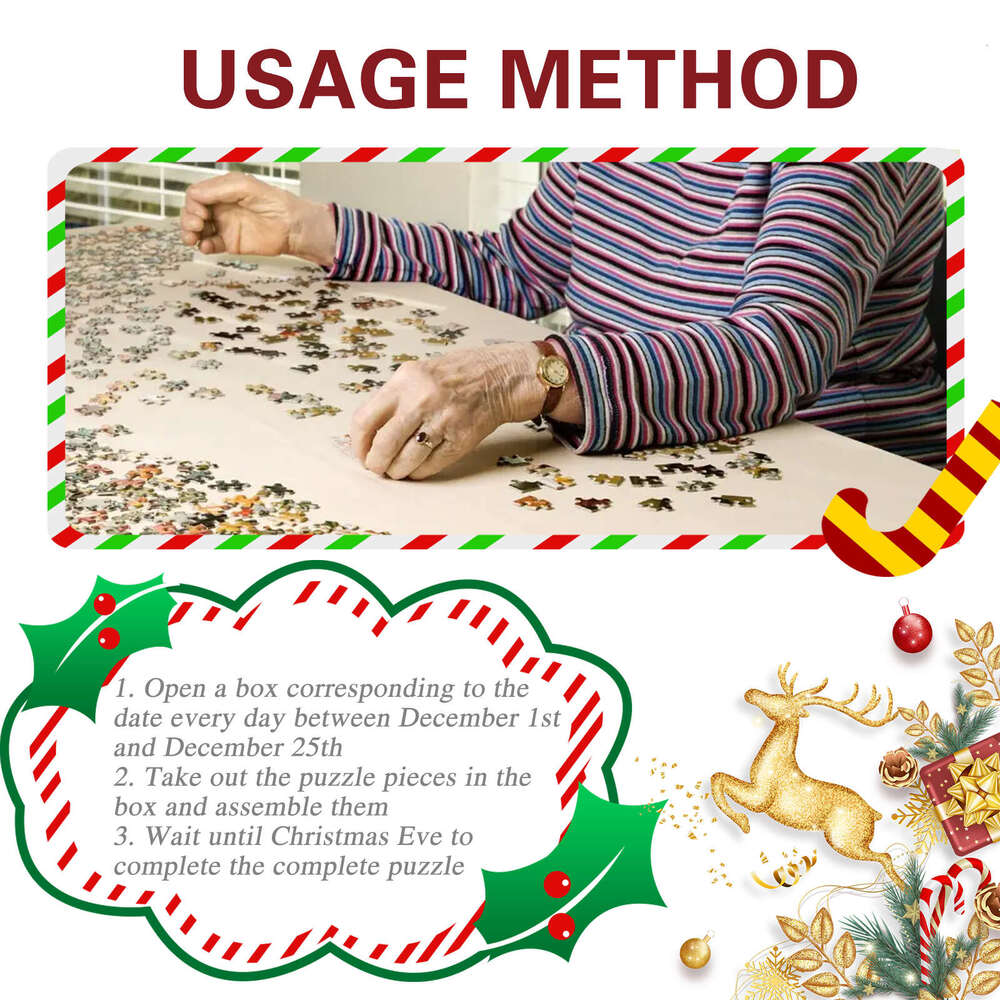 Dowmoo Advent Christmas Creative 24-Grid Countdown Calendar Blind Box Puzzle Gift S260131