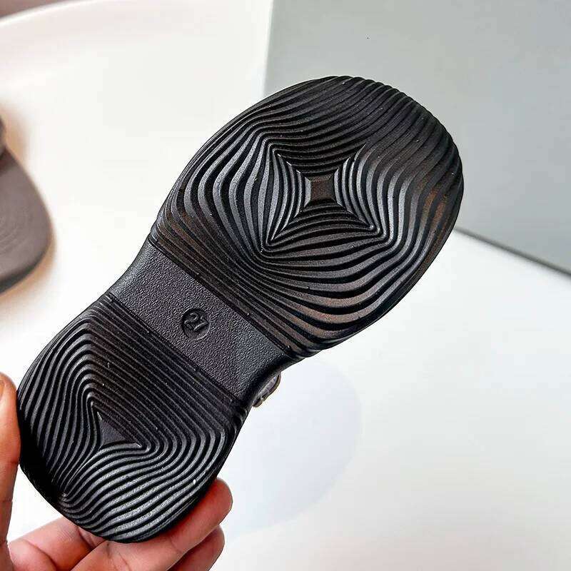 Children's Casual Sneakers 1-18 Years Old Leather Boys Girls Single Four Seasons Khaki Soft Non-slip Kids Outdoor Shoes Y260128