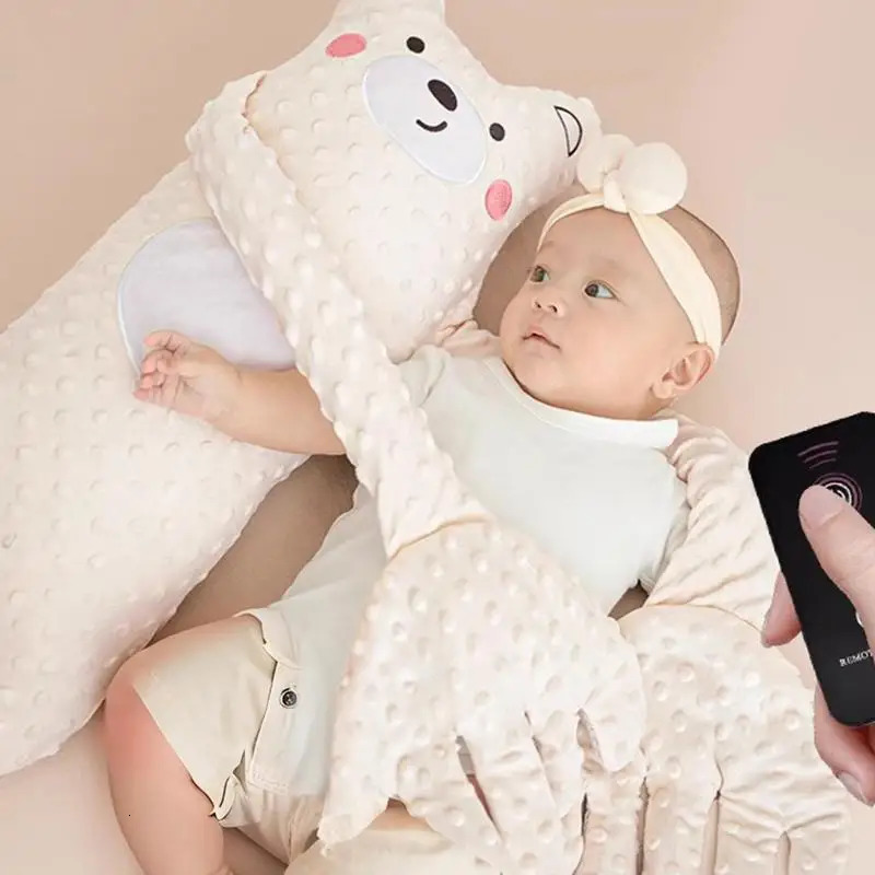 Baby Sleep Soother Automatic Palm Patting Stuffed Animal Pillow with Adjustable Speed Remote Control for Baby Startle Prevention 260124