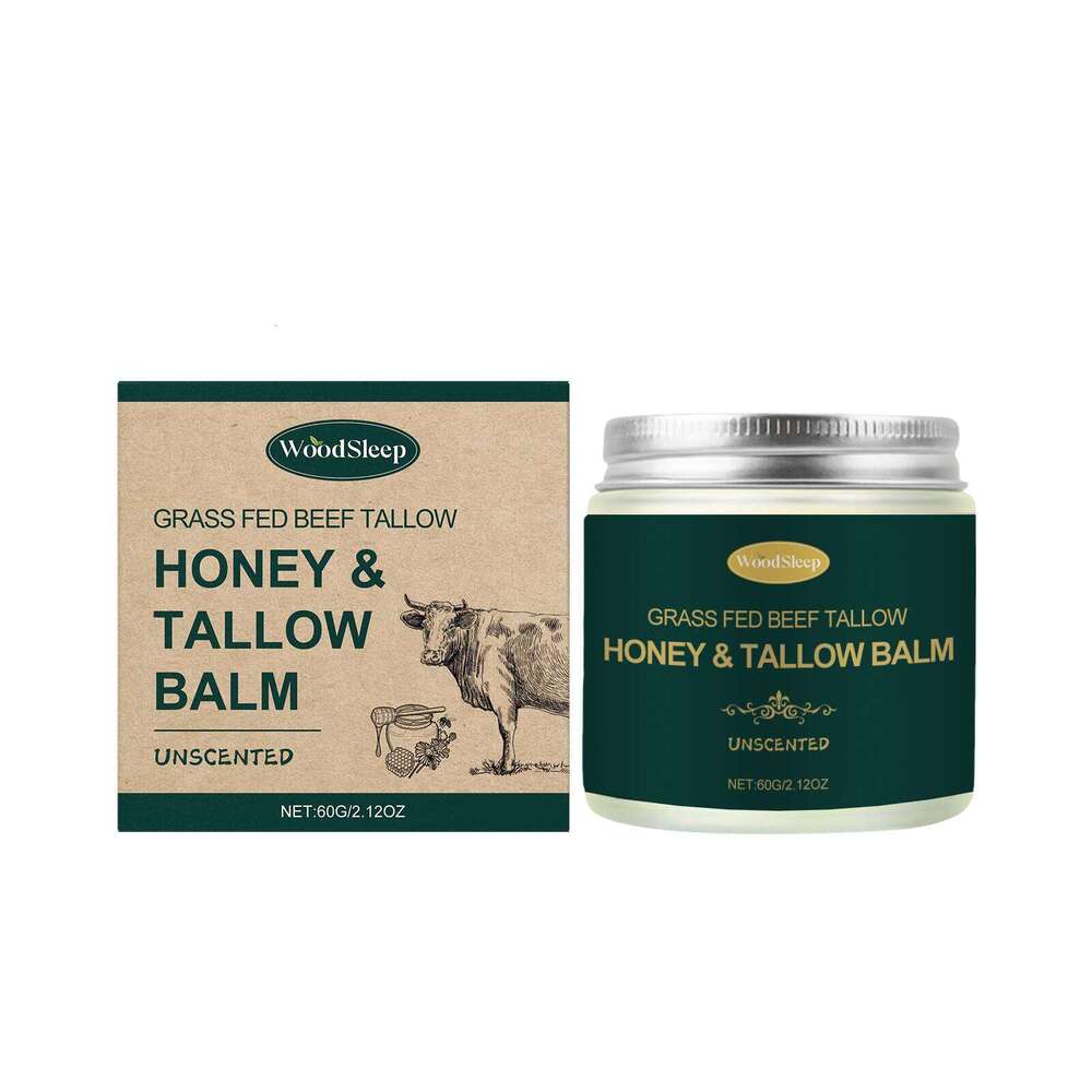 WoodSleep Cow Fat Honey Moisturizing Dry Gentle Friendly Nourishing Skin Care Face Cream S260131