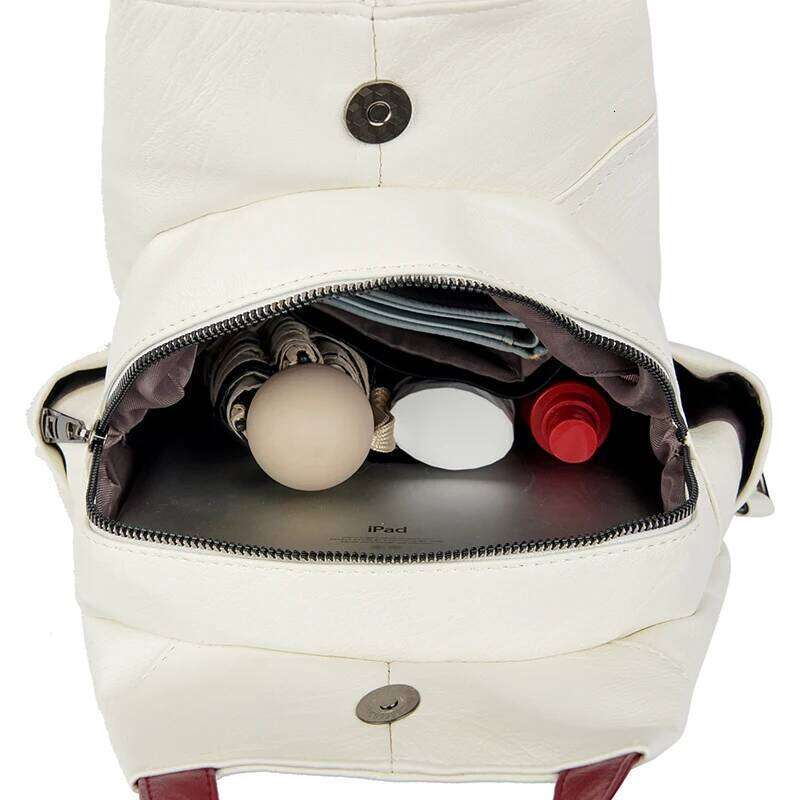 Women Leather Backpacks Zipper Female Chest Bag Travel Back Pack Ladies Bagpack Mochilas School Bags for Teenage Girls Sac A Dos