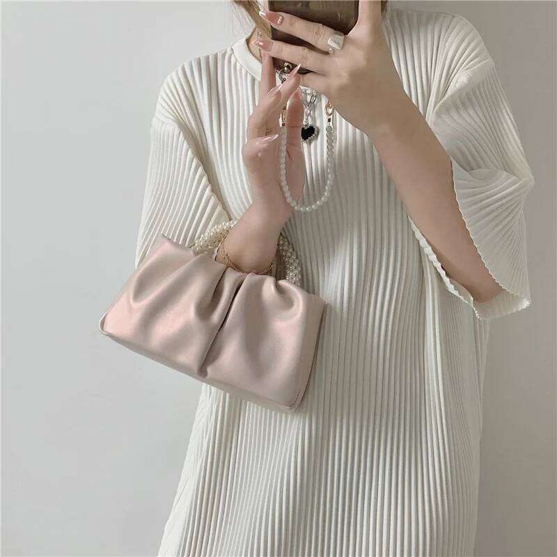 Fashion Pearl Handle Women Dinner Clutch Purse Handbags Luxury Design Ladies Square Shoulder Bags Female Small Messenger Bag