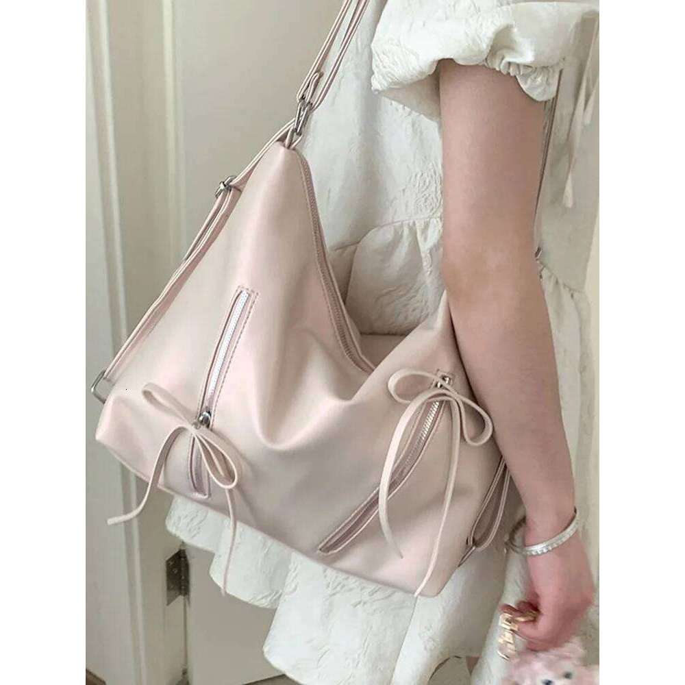 Silver Small Bow Pu Leather Shoulder Bags for Women 2026 Summer Designer Fashion Handbags and Purses Trend Crossbody Bag