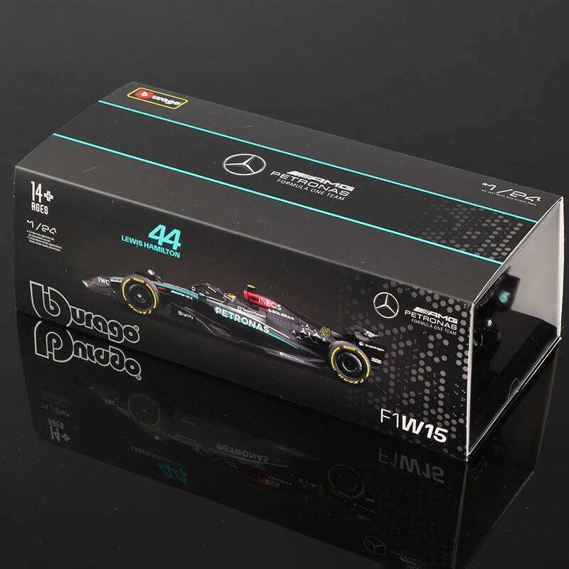 Bburago 1:24 Mercedes-AMG F1 Team W15 2024 Mercedes Formula Racing Alloy Car Model #44 Hamilton 63# Russell Static Diecast Toy Y260130