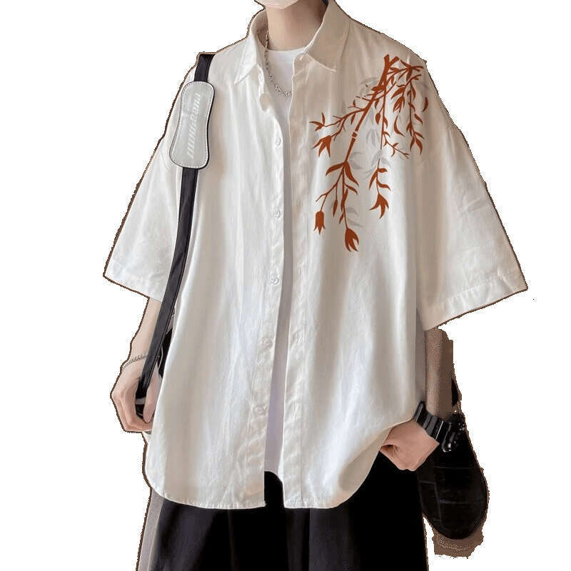 Happy Chinese Style Long Sleeve Shirt For Men Spring And Autumn New National Trend Loose Casual Jacket Luanyun Luanyun