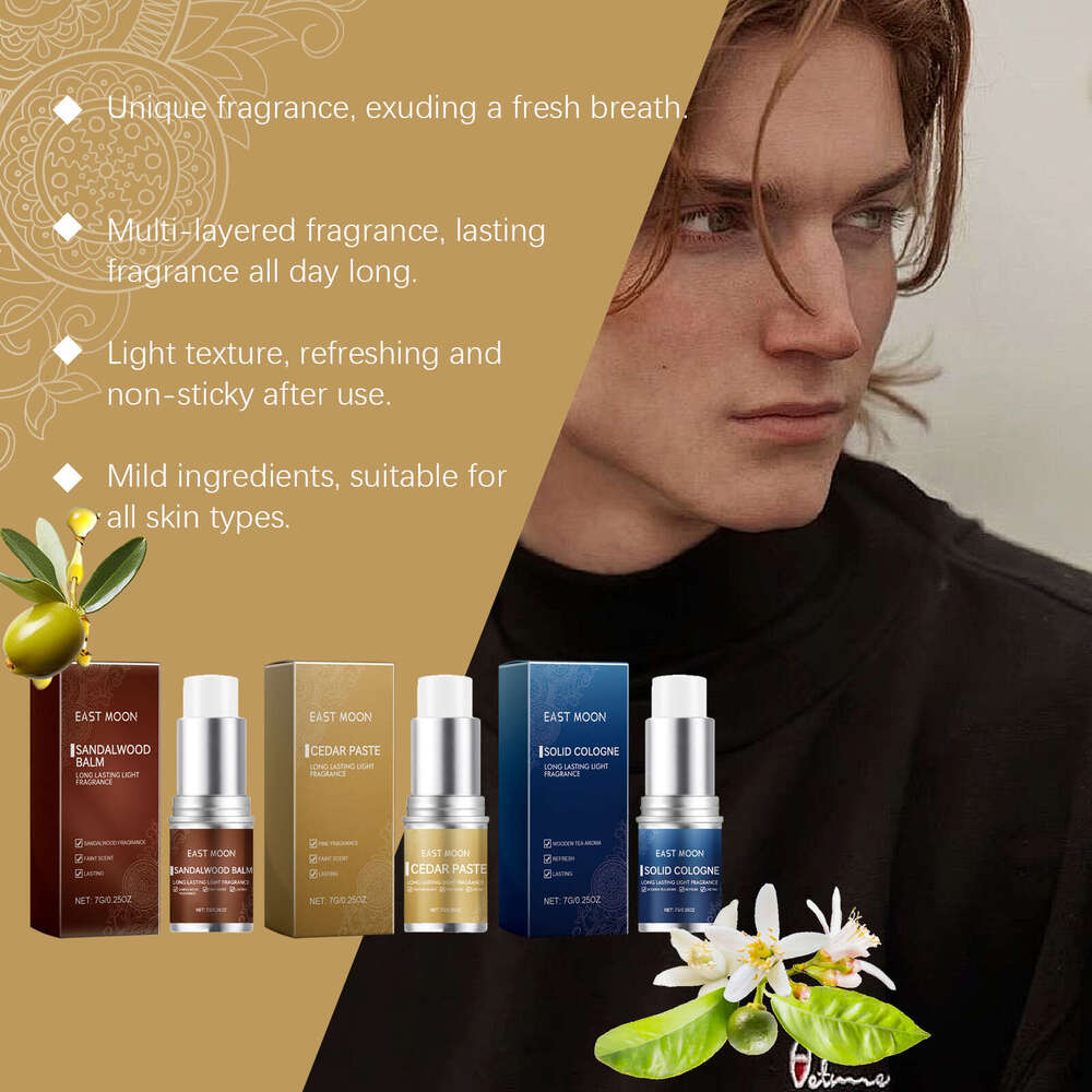 East Moon Sandalwood Refreshing Non-Sticky Long-Lasting Fragrance Men's Charm Balm Stick S260131