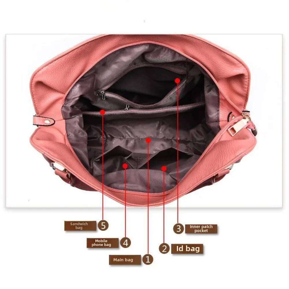 2025 Hot Fashion Soft Leather Handbag Large Capacity One Shoulder Crossbody Bag Women'S Stylish Backpack