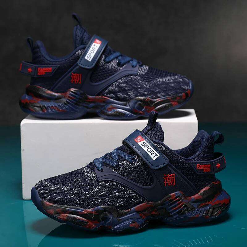 Children's Sports 2025 New Spring Mesh Breathable Comfortable Fashion Soft Sole Anti Slip Casual Running Shoes for Kids Y260128