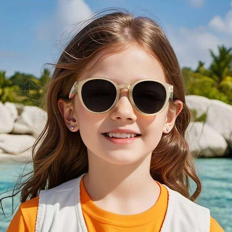New Fashion Round Children Polarized Kids Sunglasses Boy Girl Stylish Baby Student Eyeglasses Party Eyewear UV400 H260130
