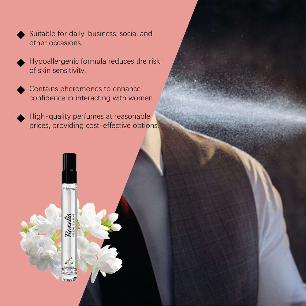 Roxelis Floral Spray Men's Long-lasting Cologne Jasmine Perfume Natural Fresh Charm Portable Fragrance S260131