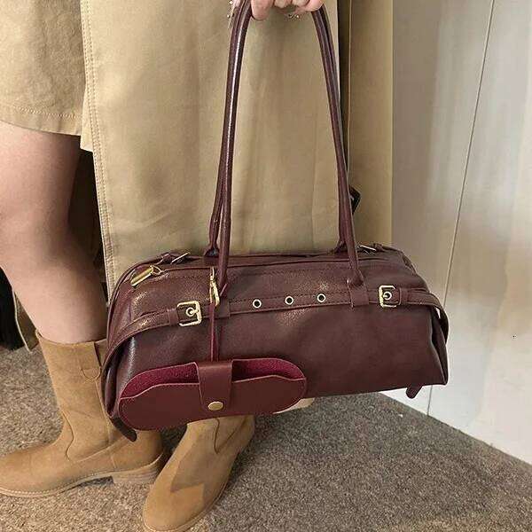 Fashion PU Shoulder Bag Solid Large Capacity Underarm All-match Handbag 2024 Hot Sale Bags for Women Bolsa Muje XJ260131