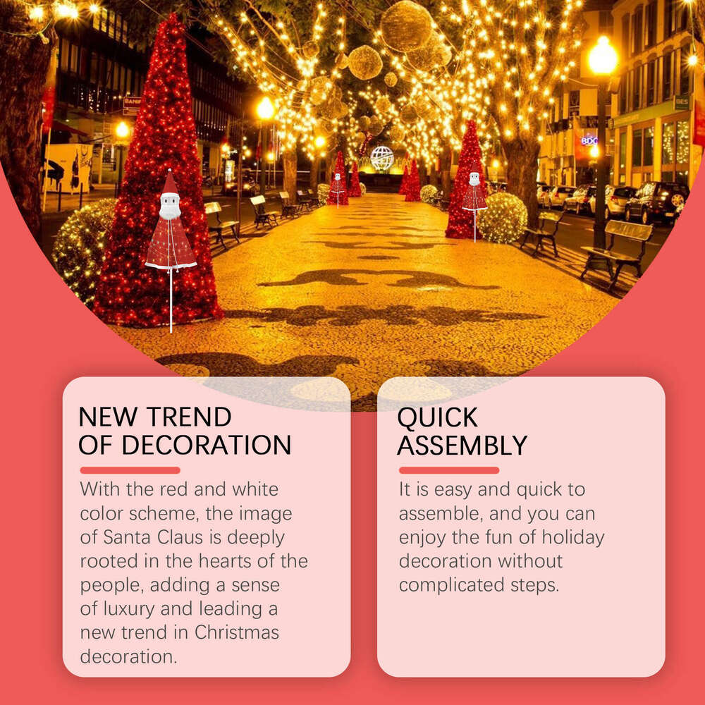 Dowmoo Christmas Santa Claus Decoration Ornament Holiday Atmosphere Detachable Lightweight Fun Toy S260131