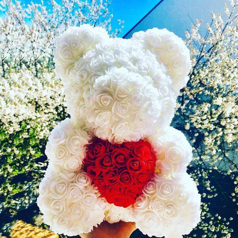 500pcs Valentine's Day 3.5cm PE Foam Head Artificial Flower For Wedding Birthday Party Home Decor DIY Bear Rose Valentines Y260131