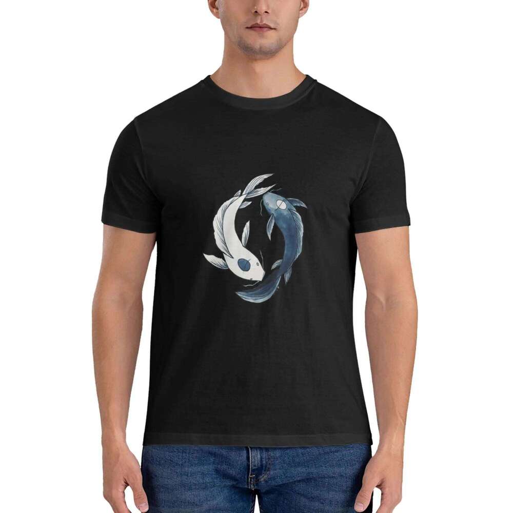 Funny Tui and La - Yin Yang Koi Men's Printed T-Shirt Unisex T shirtAnime C260131