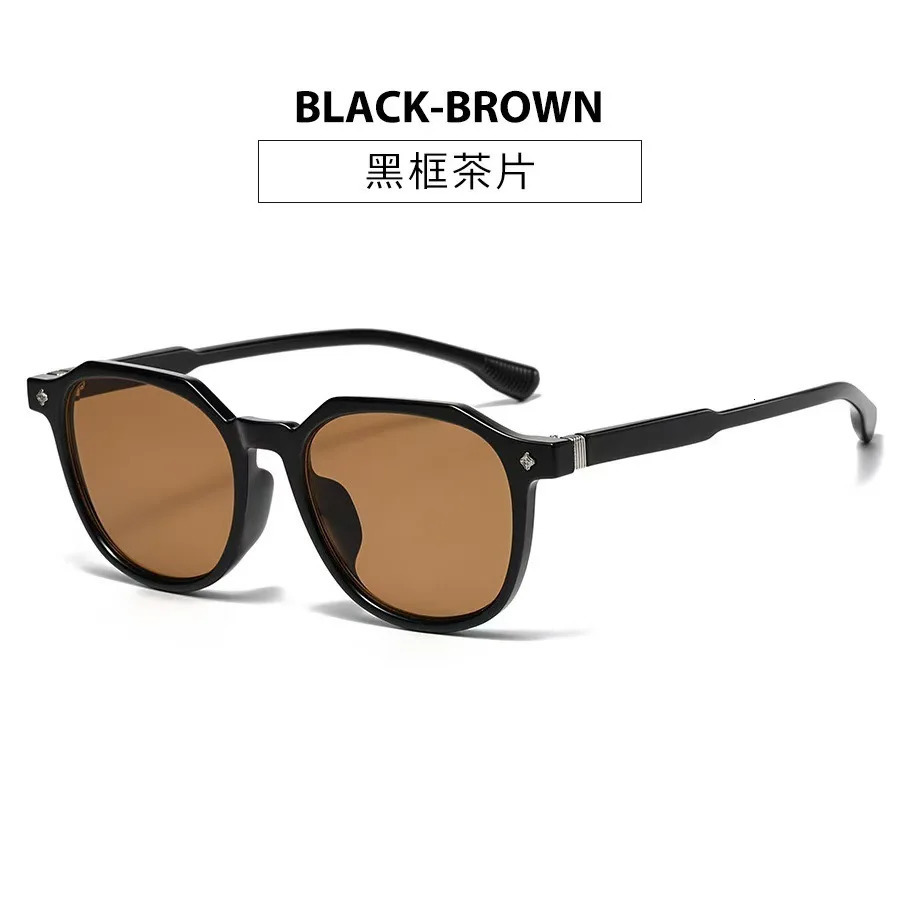 Womens Fashion Sunglasses Girl Style Sunglasses UV Protection Korean Version High End Retro Polygonal Black Sunglasses 260128