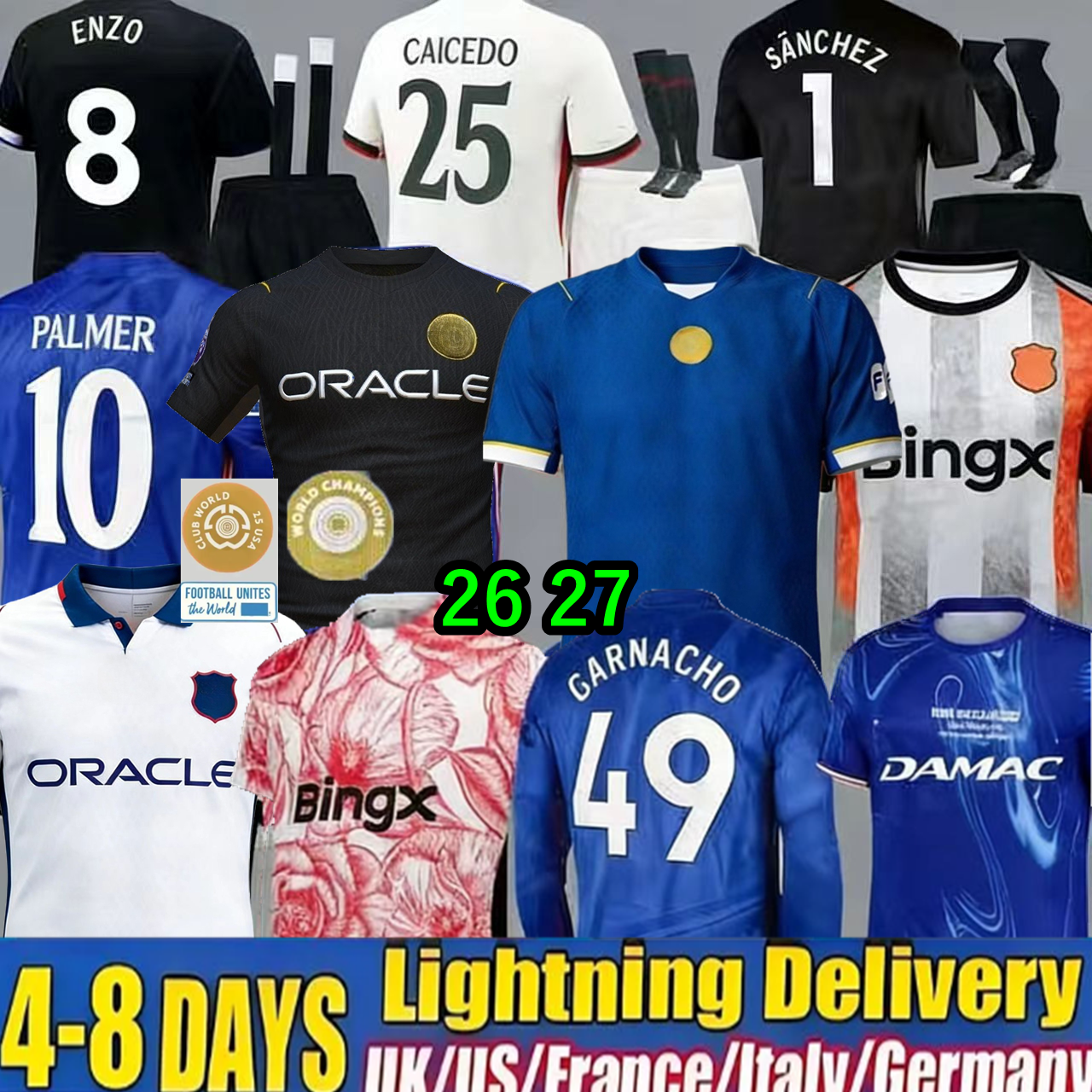 Chelseajersey 25 26 Soccer Jersey Cole Palmer Jadon Sancho Enzo Fernandez Marc Cucurella Mykhailo Mudryk Chelse 120th Football Shirt Tops Kids Cfc