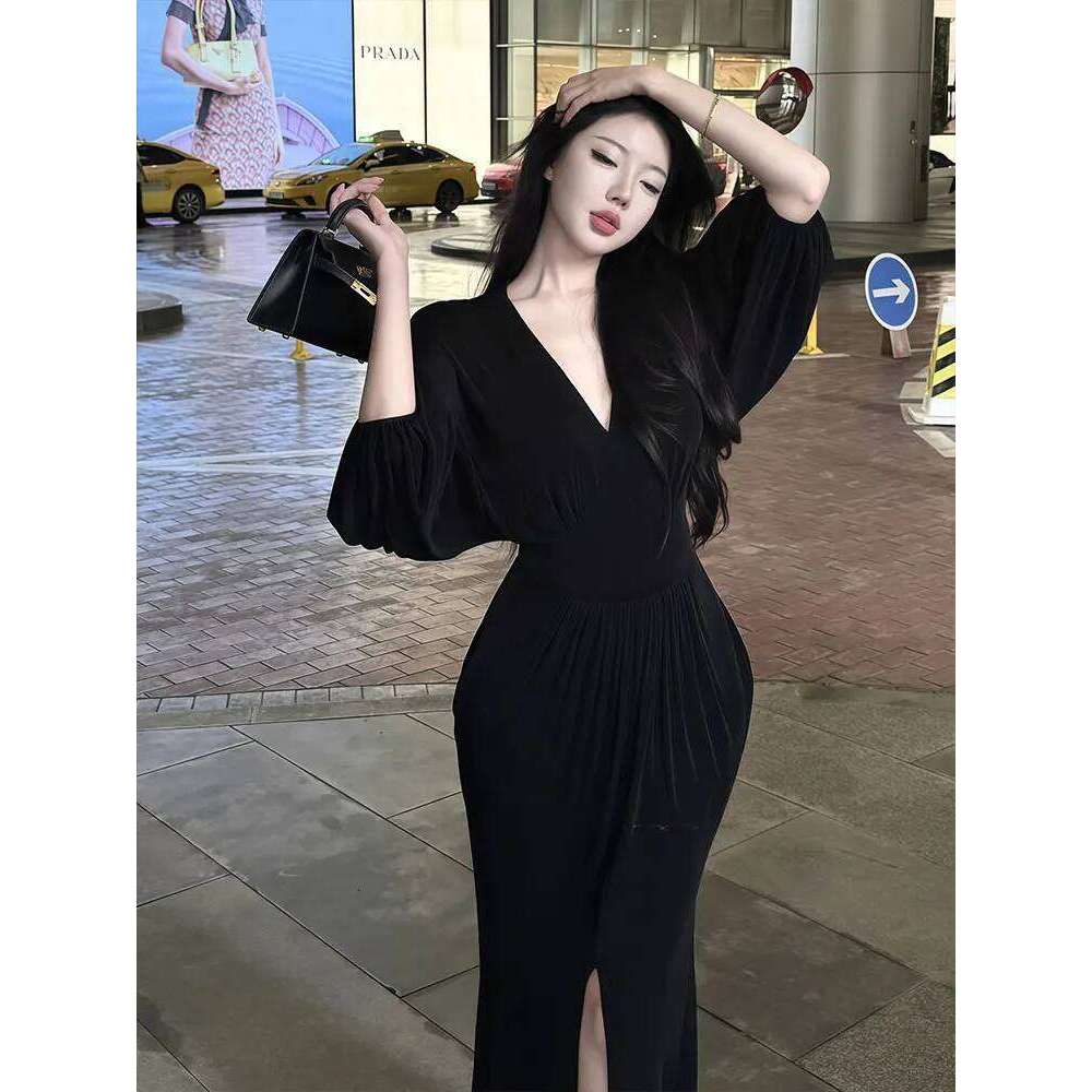 Dresses Short Sleeved Womens Petite Autumn Corduroy Checked Panelled Batwing Sleeve Sashes Wide Hem Calf-Length Vintage Frenchy XJ260131