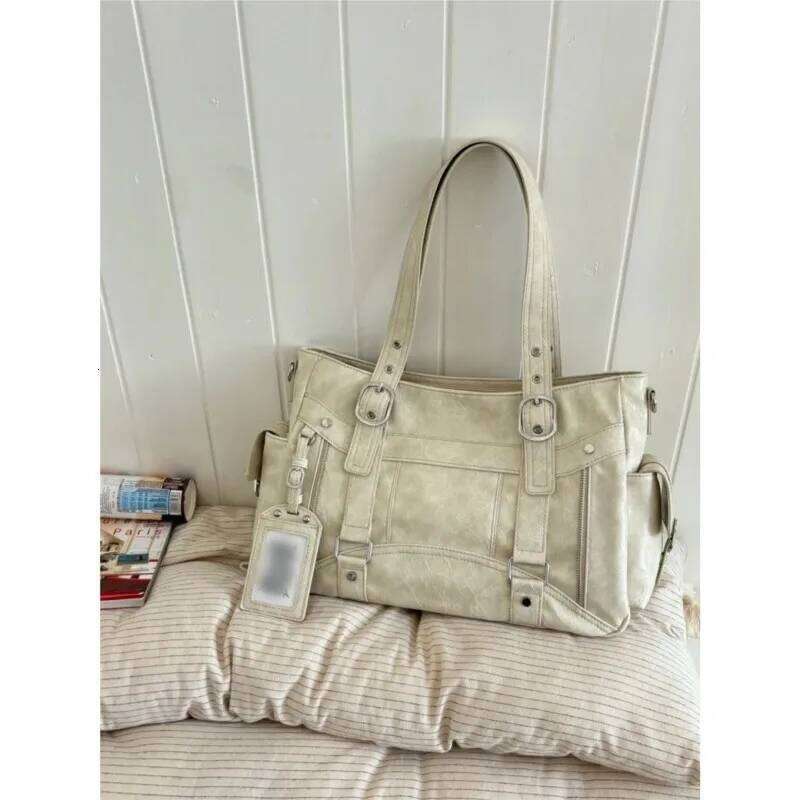 JIAERDI Sweet Cool Hot Girl Underarm Ladies Leather Square Large Capacity Tote Women Harajuku Luxe Crossbody Bag Y2k XJ260130