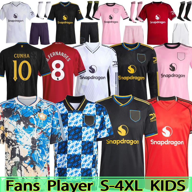 24 25 26 United Soccer Jerseys GARNACHO HOJLUND MARTINEZ CASEMIRO football shirt B. FERNANDES men kids kits MAINOO ZIRKZEE AMAD YORO Onana 3XL 4XL