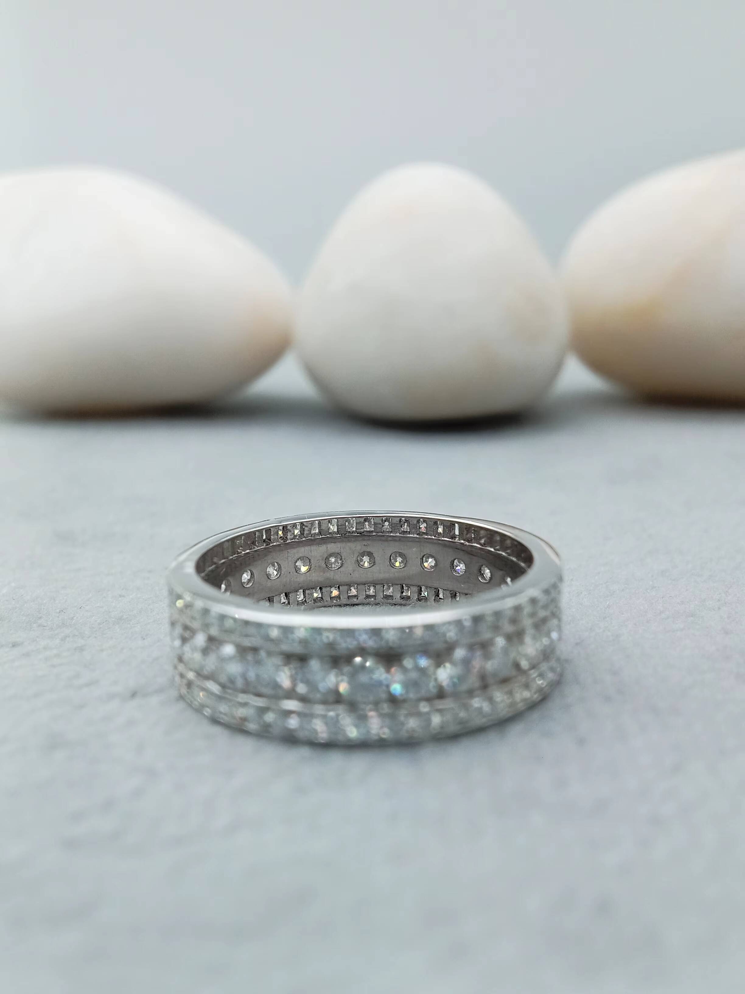 Fine 14K/18K Solid White Gold Brilliant Cut VVS Lab Grown Diamond Classic Solitaire Engagement Ring Eternity Wedding Band Gold