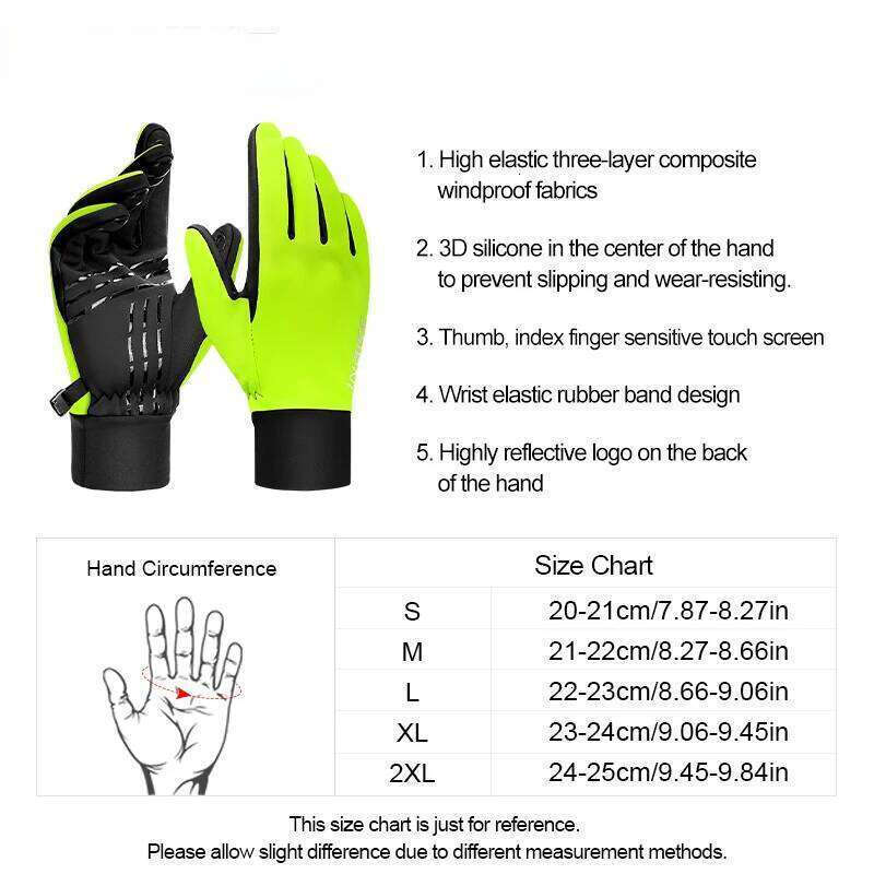 INBIKE Winter Cycling Men Women Warm Fleece Biking Glove For Riding Bicycle Gloves Waterproof Touchscreen Accessories Outdoor Equipment