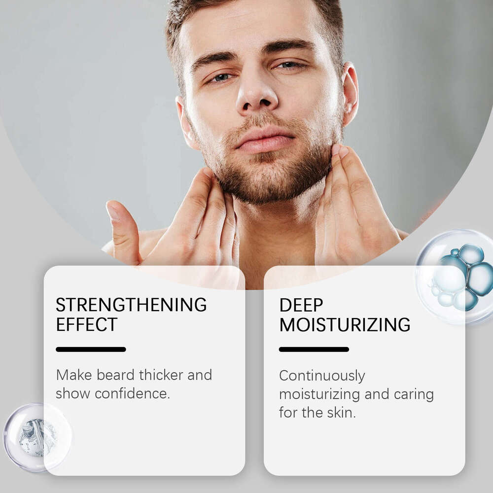 East Moon Men's Beard Care Cream Soft Styling Nourishing Moisturizing Gentle Skin-Friendly Refreshing Non-Sticky S260131