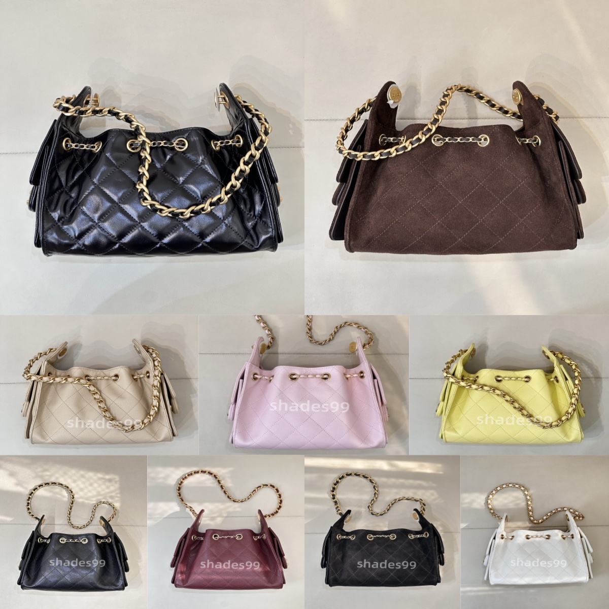 Designer Bag 25C Mirror Quality Suede 25 Bag Mini Hobo Caviar Handbags for Women Shoulder Bags Leather Black Purse Luxury Quilted Bag