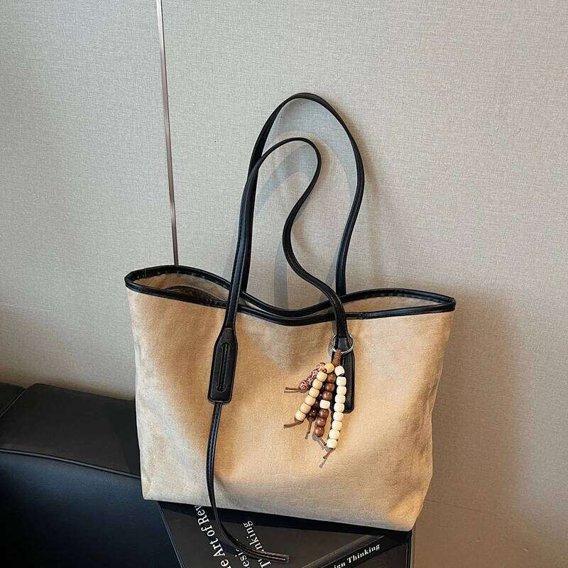 Autumn & Winter Tote Bags for Women Soft Comfortable Faux Suede Ladies Handbag Designer Shoulder Bag Elegant Women's Work Purse XJ260130