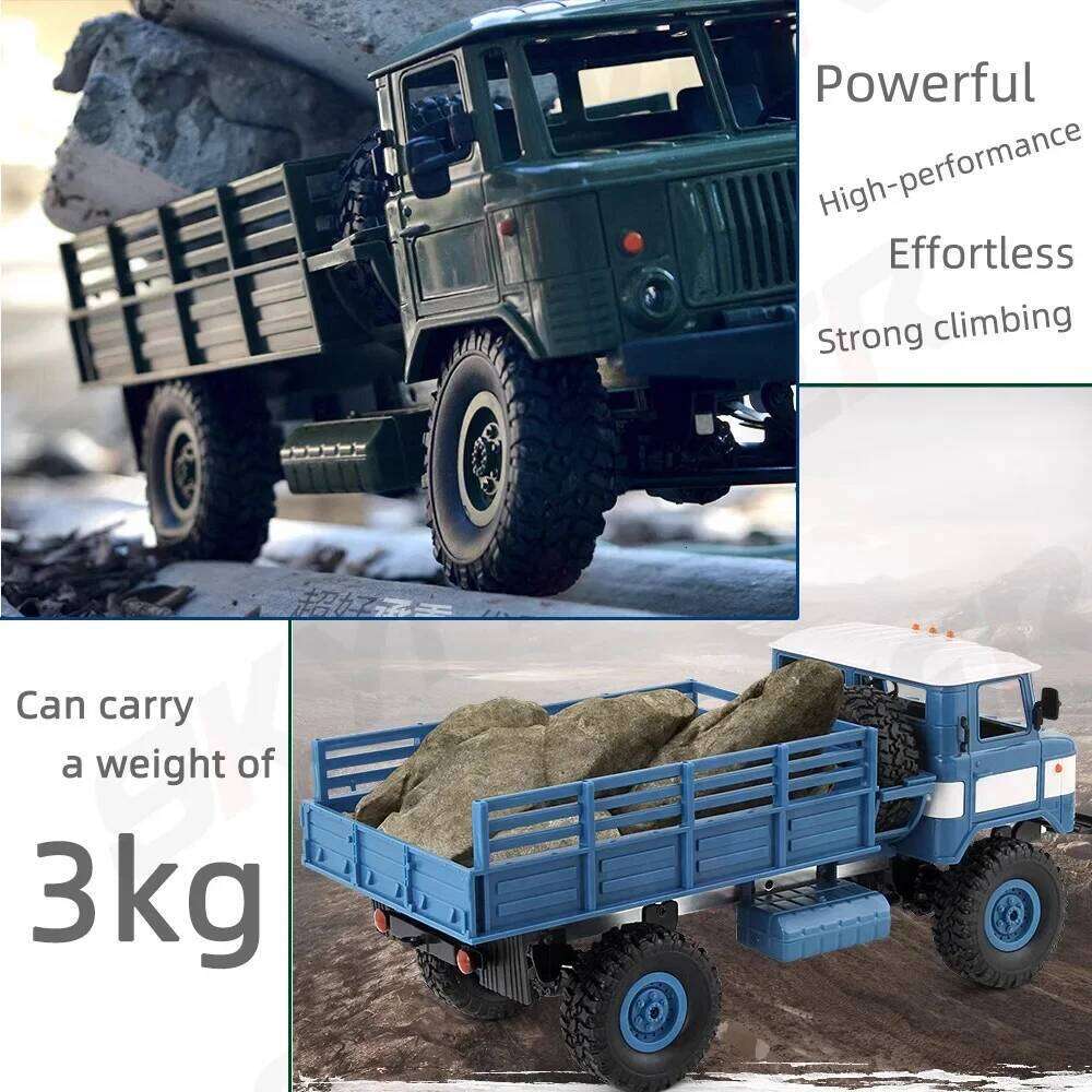 1:16 Wpl B-24 Gaz-66 Remote Control Military Truck Diy 4wd Rc Car 4 Wheel Drive Off-road Climbing Vehicle For Gift Toy Y260131