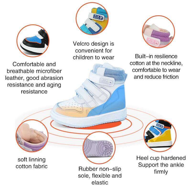 Ortoluckland Children Casual Shoes Kids Orthopedic Leather Sneaker Boys Girls Sporty School Tennis Winter Spring Boots 3to 14Age Y260128