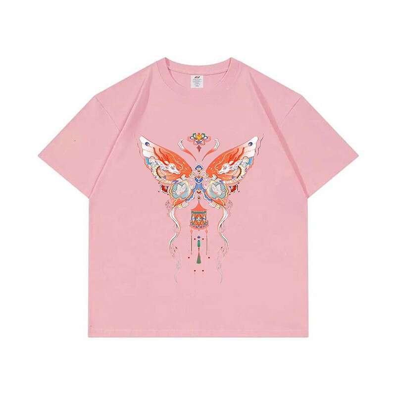 Summer New National Trend Style 3D Digital Print Short Sleeve T-Shirt Unisex Round Neck Luanyun Luanyun