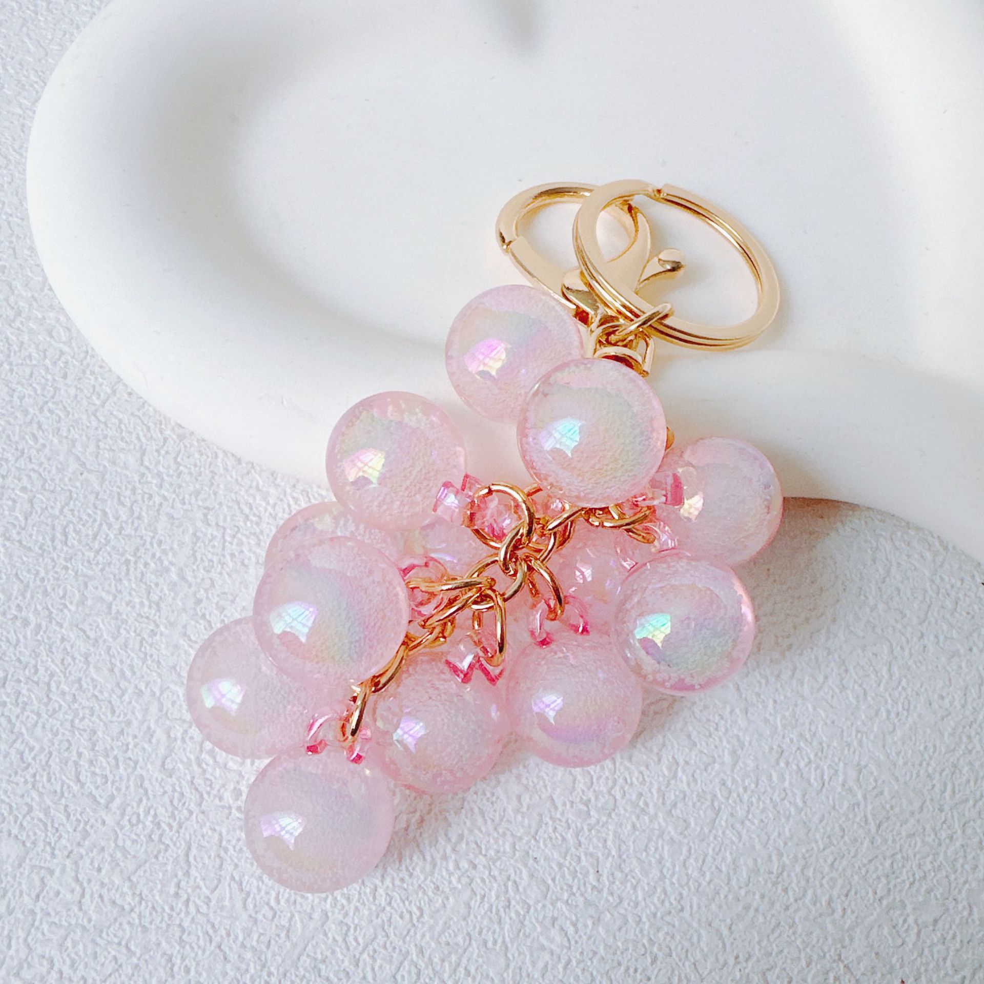 2026 new cute bubble jelly grape chain keychain bag parts accessories fruit fashion bag pendant smallgiftideas