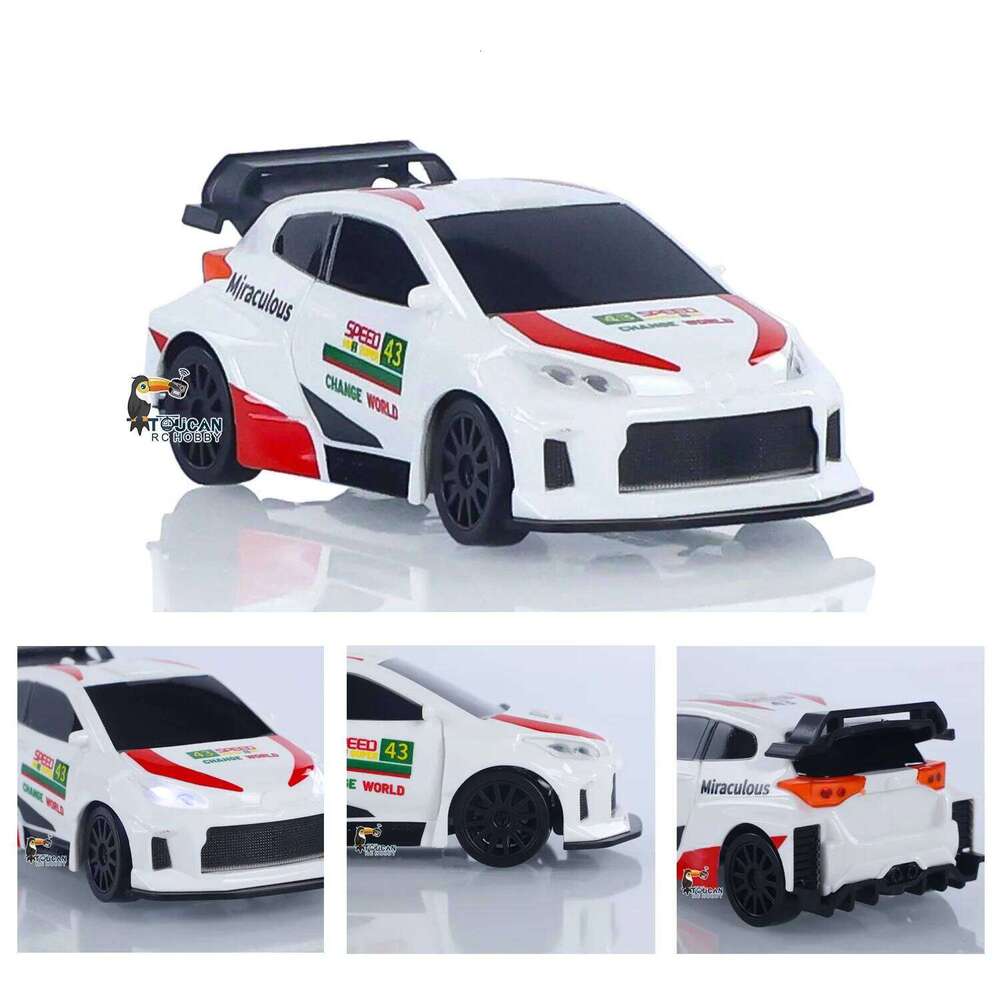 2025 RTR 1/43 Drift 2.4G 4WD Mini Racing Car Gyro RC Toys Remote Control High Speed Gift for Boys Model Traffic Cones Y260131