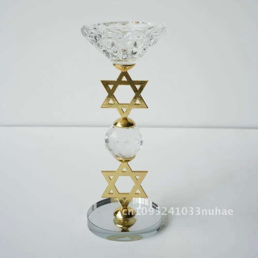 Classic Crystal Alloy Star High and Low Candlestick Ornaments Y260131
