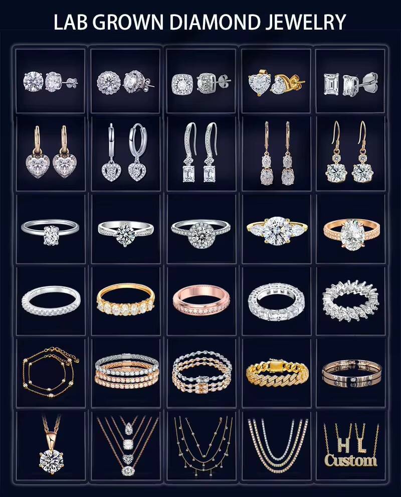 10K Yellow White Gold NGTC Certified DEF VS VVS 2CT Lab Grown Diamond Jewelry Rings