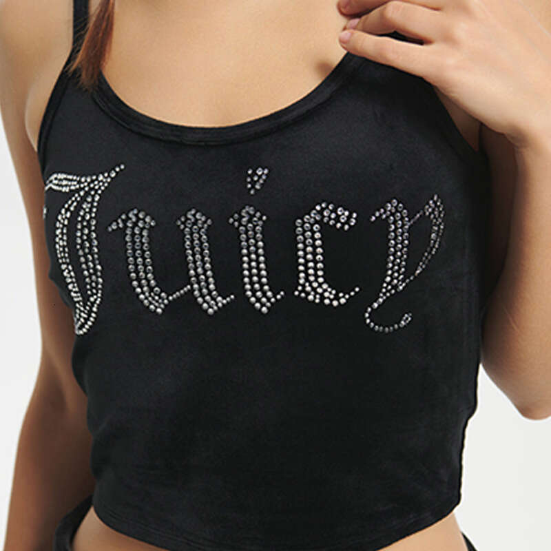 Hot-Selling Y2K Fashion New Rhinestone Top Casual Short European and American Style Sexy Hot Girl Strap