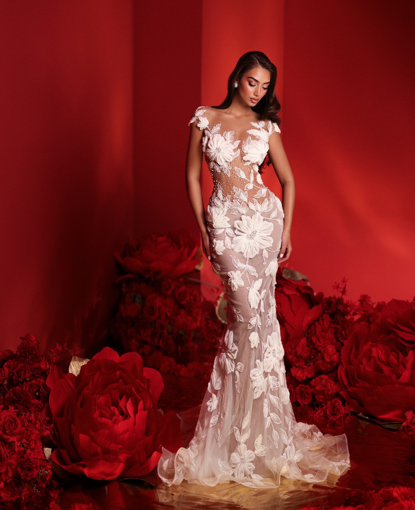 Sexy Mermaid Wedding Dress Sheer Neck Sleeveless Bridal Gowns Appliques Beaded Detachable Train Dresses Custom Made vestidos de novia