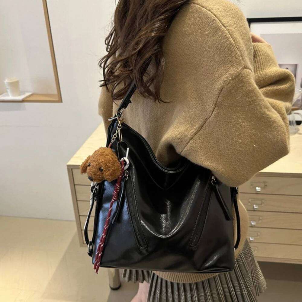 Retro Tee-Use Large Capaci Commuter Tote Casual Single Bapa Double Shoulder Bag for Work Leisure Bolsas De Mujer