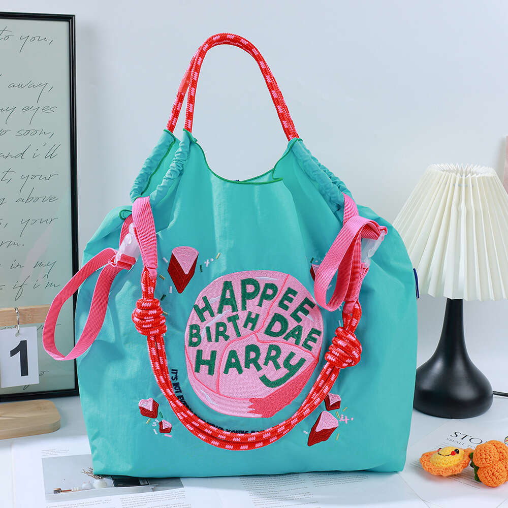 New Shoulder Large Capacity Waterproof Eco-Friendly Shopping Embroidered Crossbody Women's Trendy Tote Bag Evergwish