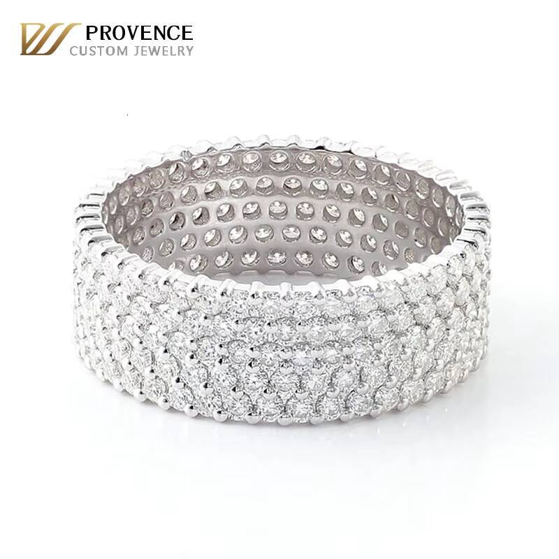 Custom Hiphop Jewelry Ring Real 10k 14k 18k Gold Ring Moissanite Ring for Women Engagement VVS Fashion Moissanite Diamond Ring