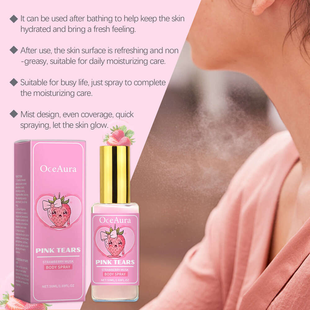 OceAura Musk Body Refreshing Moisturizing Nourishing Care Strawberry Fragrance Perfume Spray S260131
