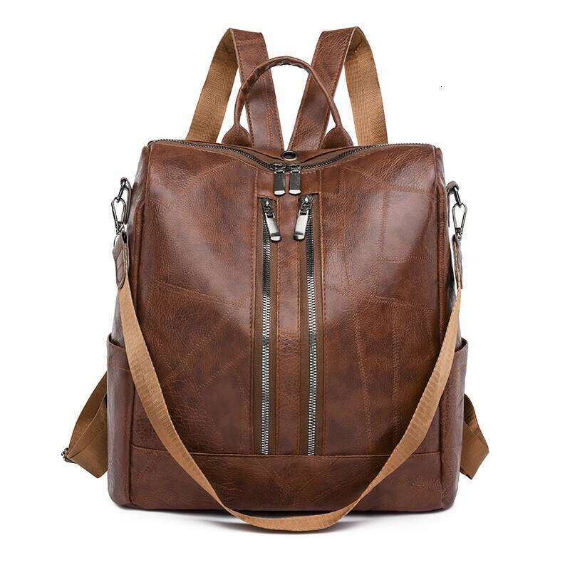 Retro Women Sac A Dos Female Pu Leather Backpacks Purses Designer Ladies Large Capacity Mochilas Rucksacks High Quality Bookbags
