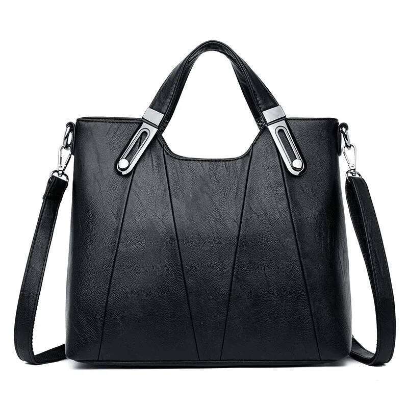 Fashion Women Shoulder Simple Solid Color Large Capacity Tote Crossbody Bag XJ260131